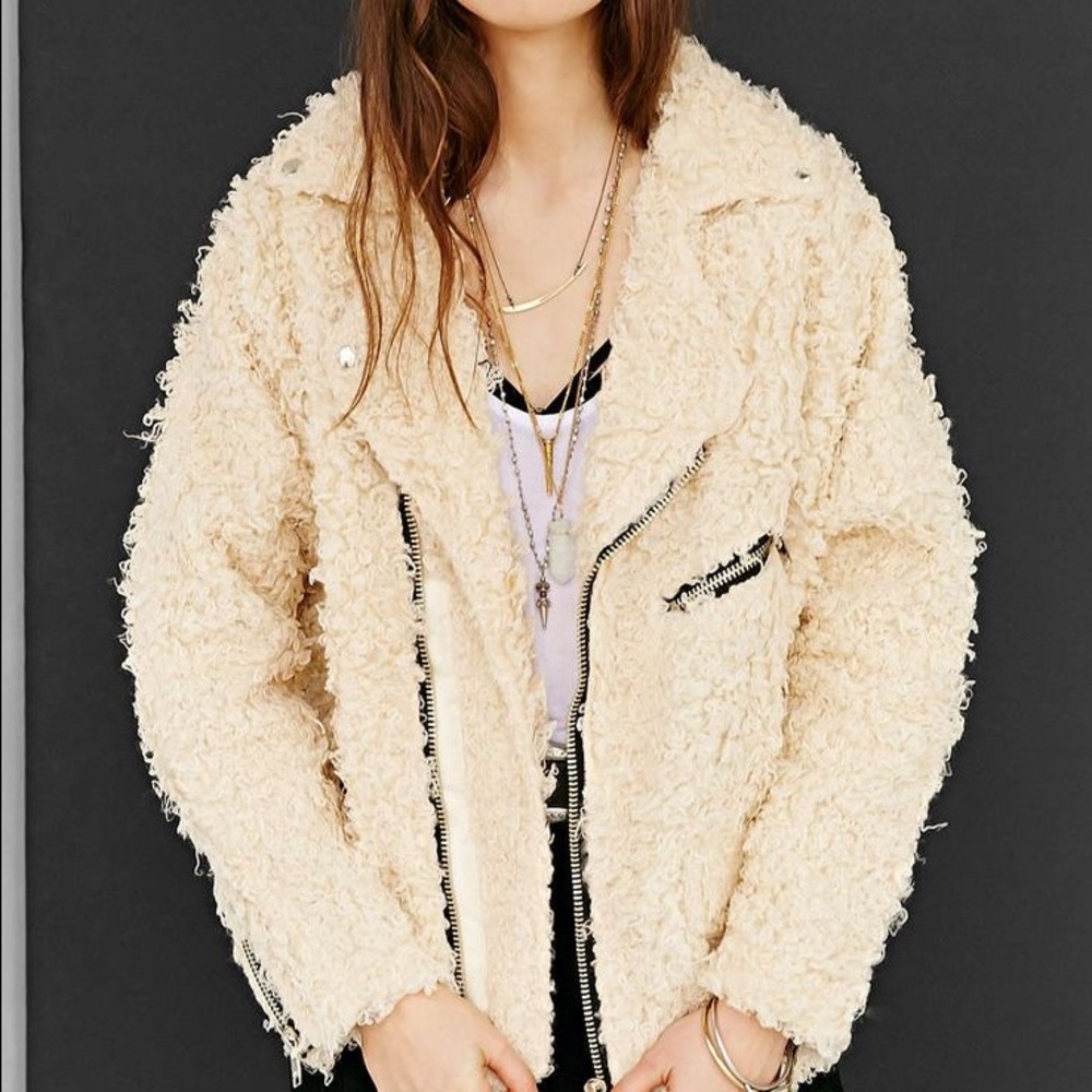 Urban Outfitters Textured Beige Utility Jacket